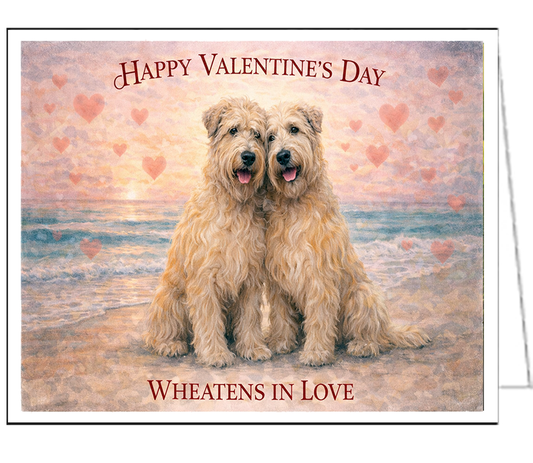 Wheaten Terriers In Love Valentine Card