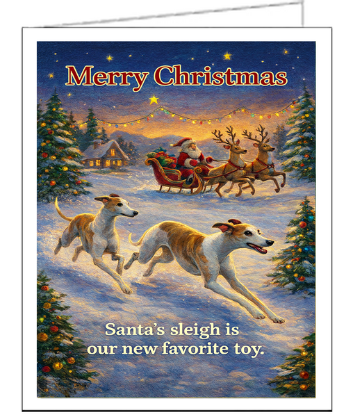 Whippets Christmas Cards - Set of 6
