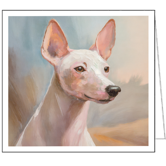 Xoloitzcuintli 'Mexican Hairless' Notecards Set of Six --  -  - - 5¼ x 5¼ Inches
