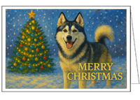 Alaskan Klee Kai Fine Art Christmas Cards Set
