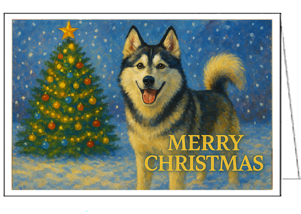 Alaskan Klee Kai Fine Art Christmas Cards Set