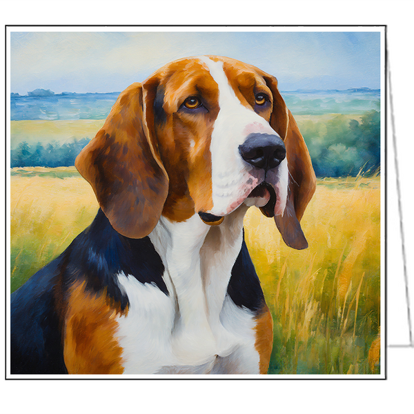 American English Coonhound Fine Art Notecards - Set of Six