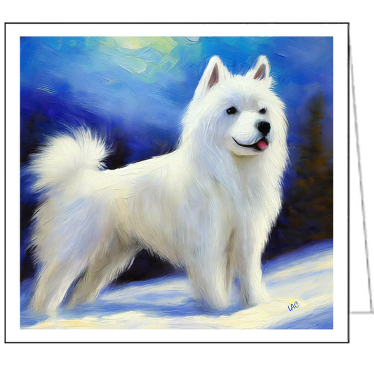 Enchanting American Eskimo Dog Notecards - Set of Six