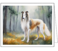 Borzoi 'Russian Wolfhound' Fine Art Notecards - Set of 6