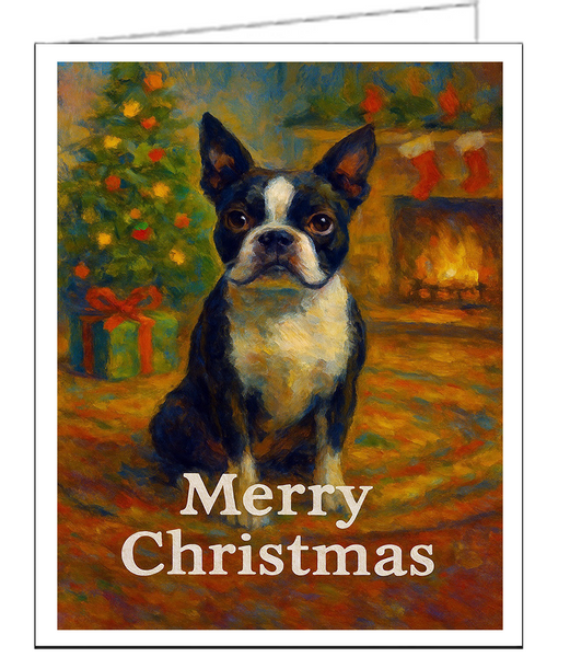 Boston Terrier Christmas Cards - Set of 6