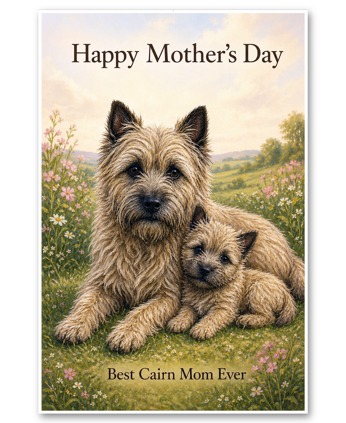 Cairn Terrier - Best Cairn Mom - Mother's Day Card