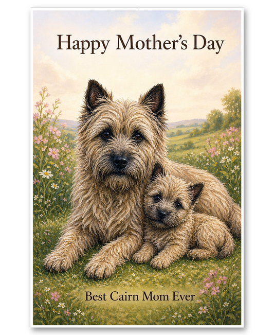 Cairn Terrier - Best Cairn Mom - Mother's Day Card