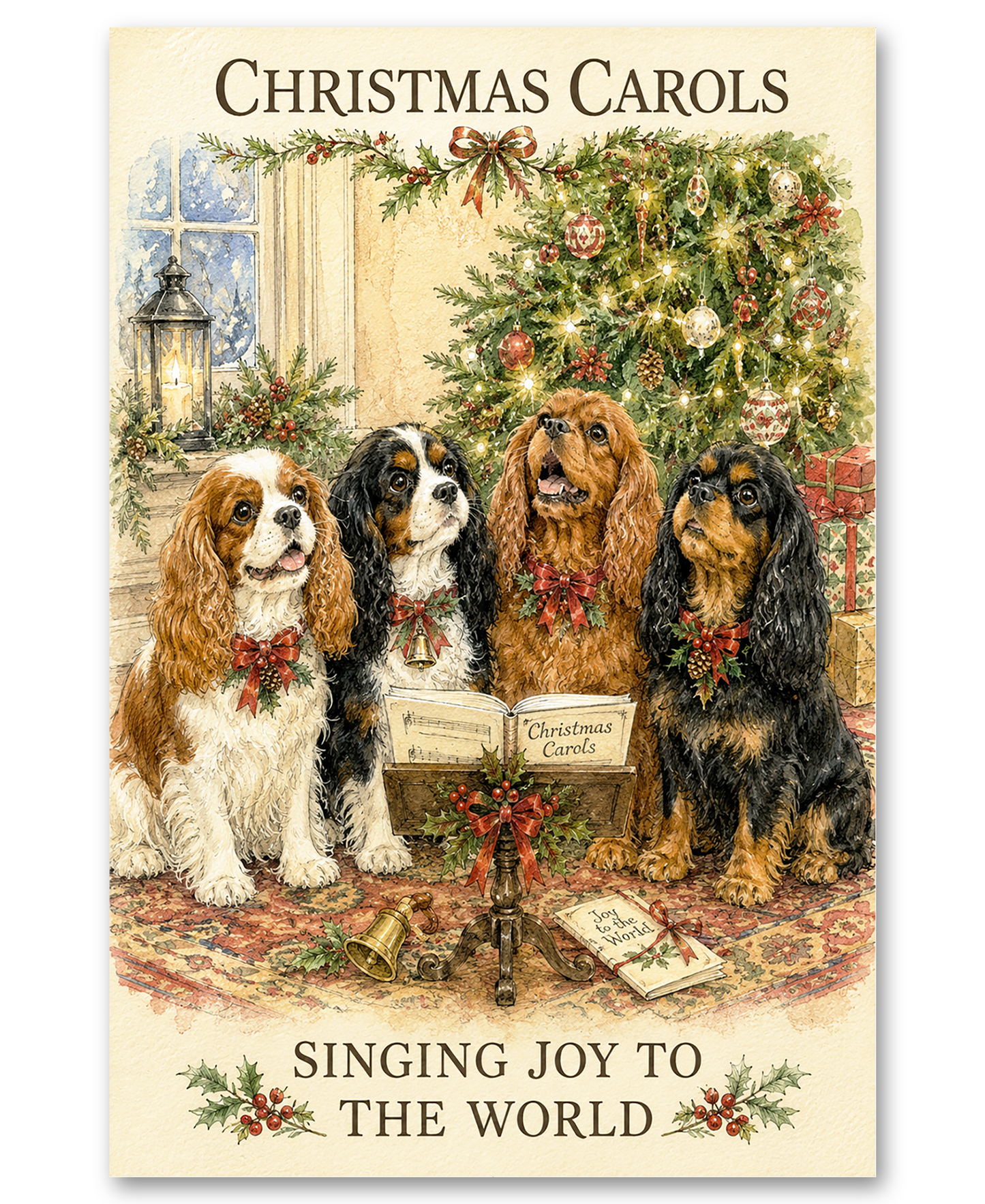Cavalier King Charles Quartet - Christmas Caroling