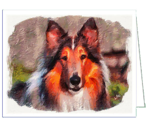 Rough Coated Collie Fine Art Notecards - Set of Six