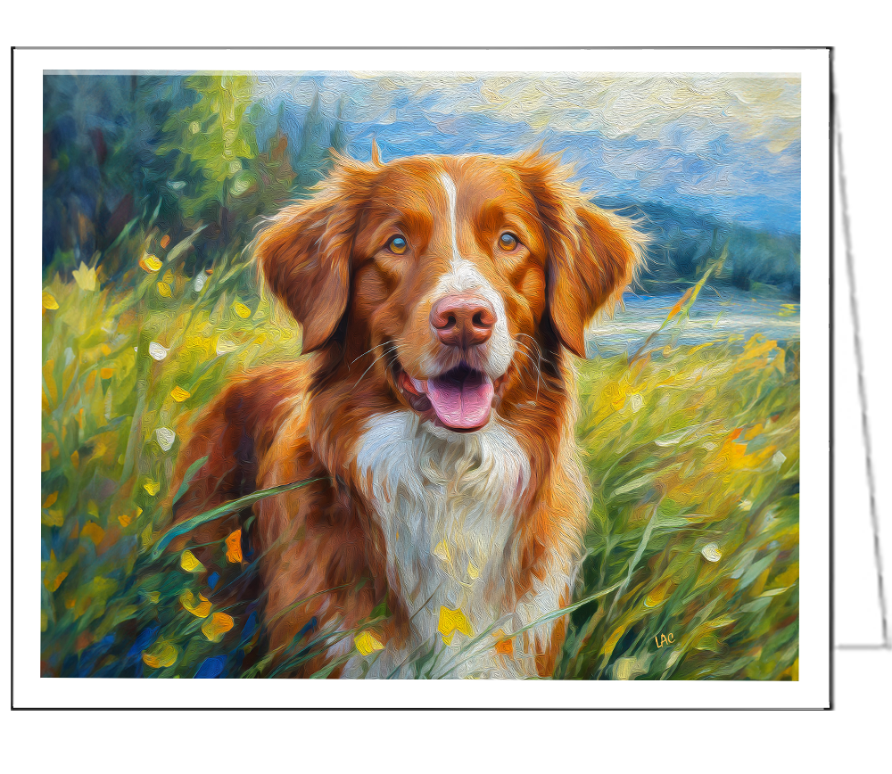 Nova Scotia Duck Tolling Retriever 'Dixie' Notecards - Set of Six   - - 5 x 7 Inches