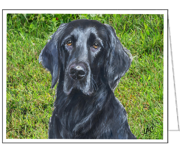 Flat-Coated Retriever Fine Art Notecards - Set of Six: An Exquisite Collection of Majesty and Elegance