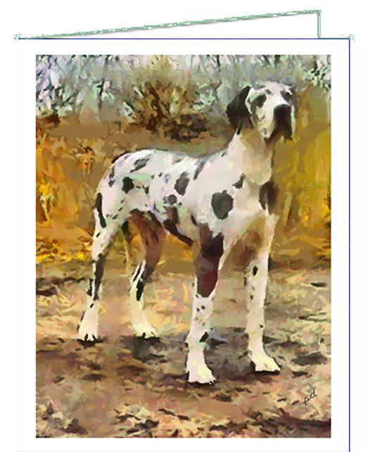 Great Dane 'Zeus' Fine Art Notecards - Set of 6 with Envelopes