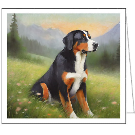 Greater Swiss Mountain Dog Notecards - Set orf 6  -  - - 5¼ x 5¼ Inches