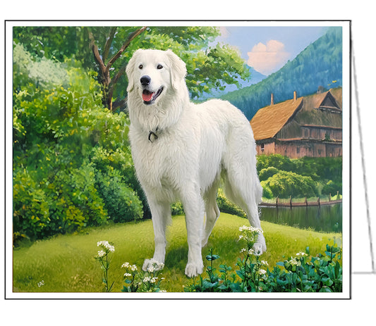 Hungarian Kuvasz - 5 x 7 Inches