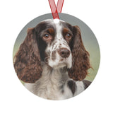 Charming French Spaniel Metal Ornaments