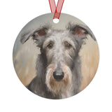 Scottish Deerhound Metal Ornaments
