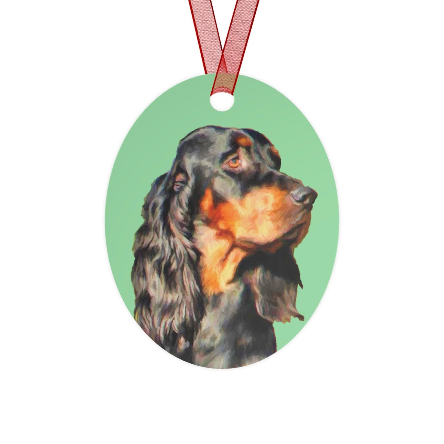 Gordon Setter 'Angus' Metal Ornaments