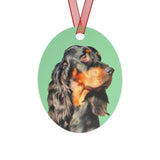 Gordon Setter 'Angus' Metal Ornaments