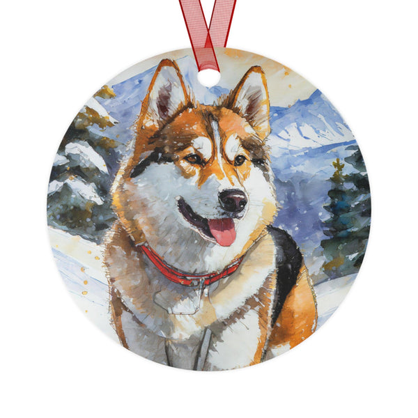 Chinook 'Sled Dog' Metal Ornaments