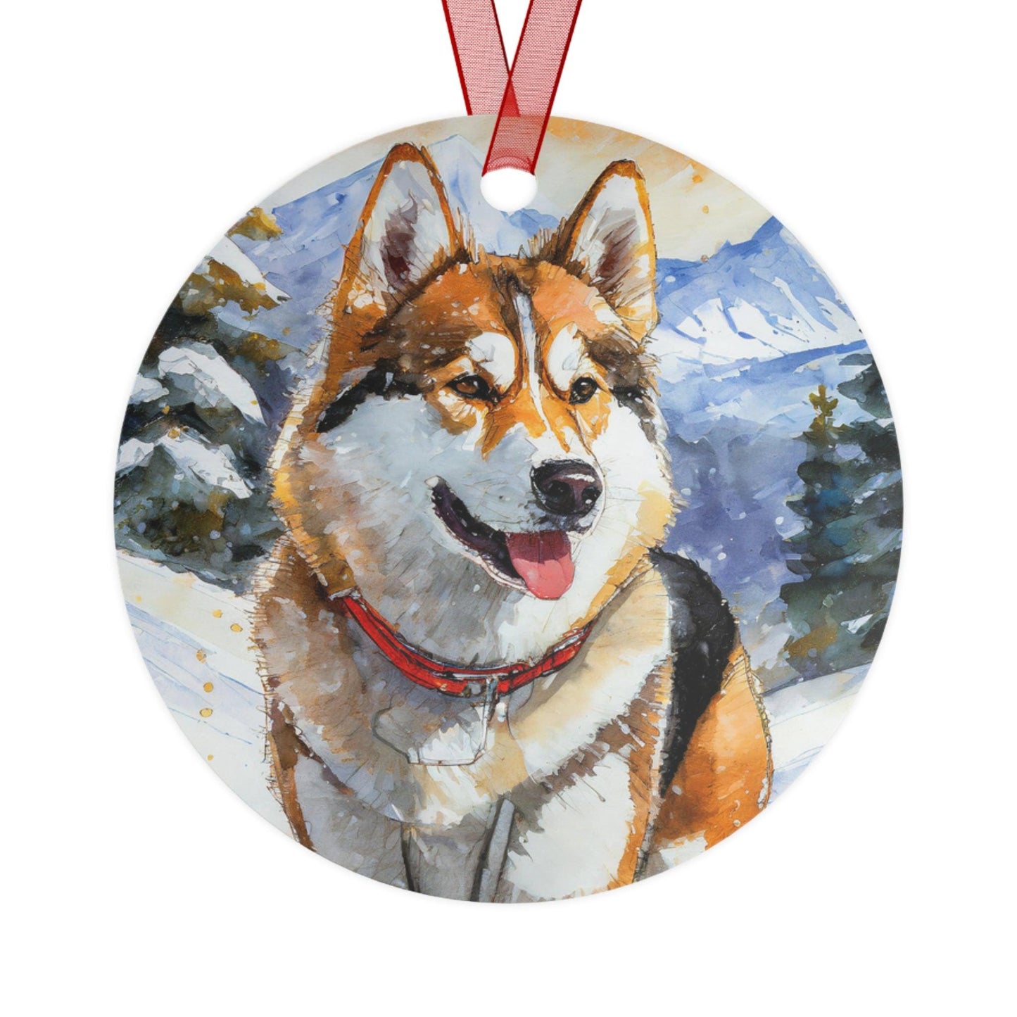 Chinook 'Sled Dog' Metal Ornaments