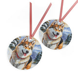 Chinook 'Sled Dog' Metal Ornaments