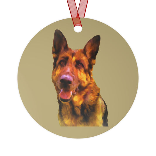 Bayli the German Shepherd Metal Ornaments - Celebrate Your Love