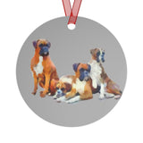 Boxers 'Quartet' Metal Ornaments: Festive Elegance