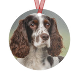 Charming French Spaniel Metal Ornaments