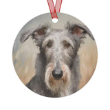 Scottish Deerhound Metal Ornaments