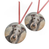 Scottish Deerhound Metal Ornaments