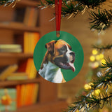 Cooper's Charming Boxer Metal Ornaments
