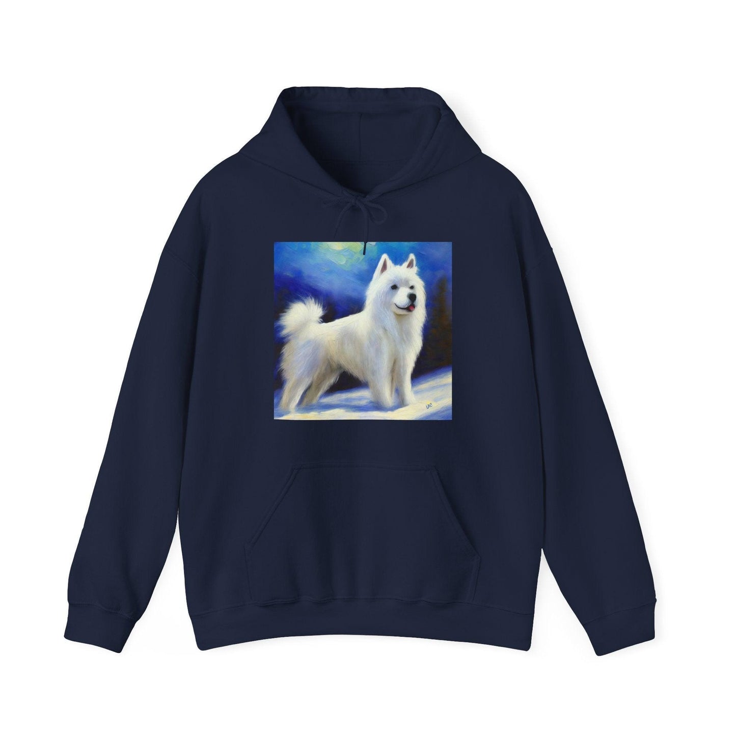 American Eskimo Dog Unisex 50/50 Hooded Sweatshirt