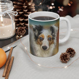 Cherished Moments: Australian Shepherd 'Zack' Ceramic Mug 11oz