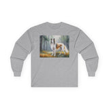 Borzoi 'Russian Wolfhound Cotton Long Sleeve Tee