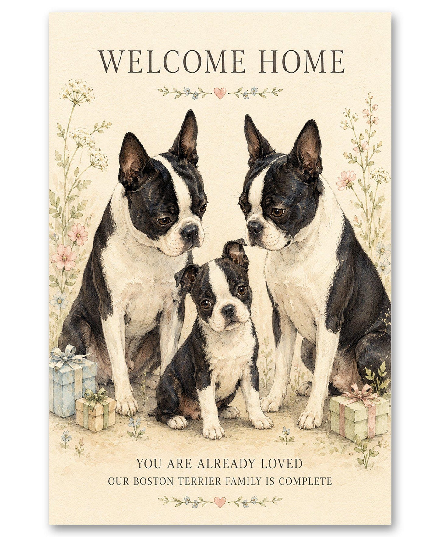 Boston Terrier - Welcome Home New Puppy