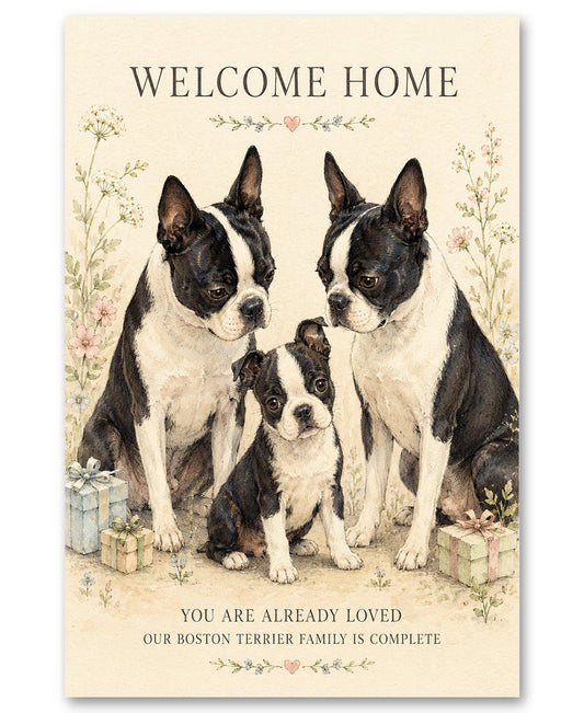 Boston Terrier - Welcome Home New Puppy