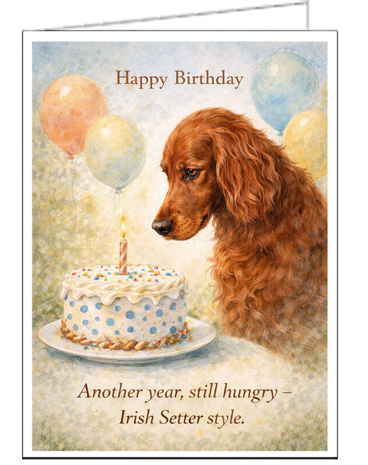 Irish Setter Birthday Card