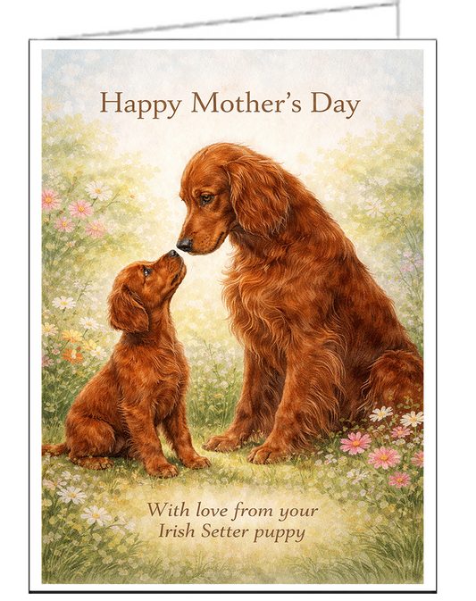 Irish Setter Mother's Day Card