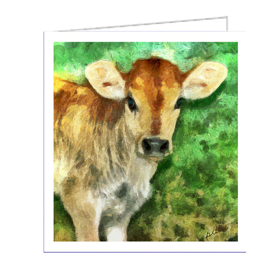 Jersey Calf Fine Art Notecards - Set of Six - 5¼ x 5¼ Inches