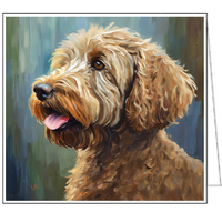 Labradoodle Fine Art Notecards - Set of 6  - 5¼ x 5¼