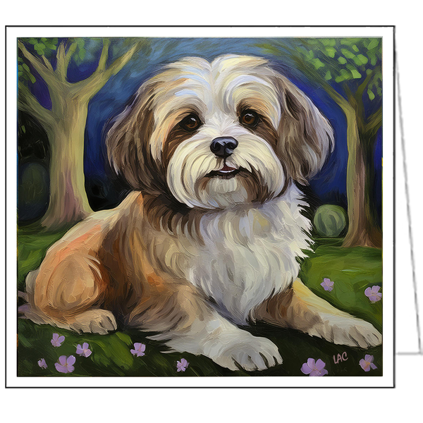 Lhasa Apso Fine Art Notecards - Set of Six - 5¼ x 5¼