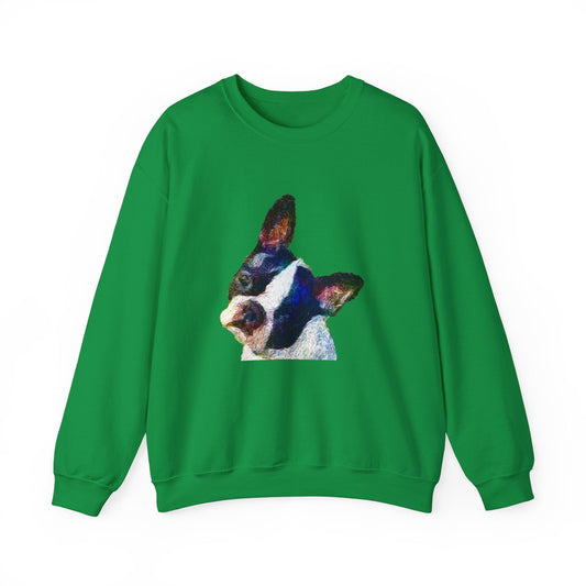 'Boston Terrier 'Skipper' Unisex 50/50 Crewneck Sweatshirt'
