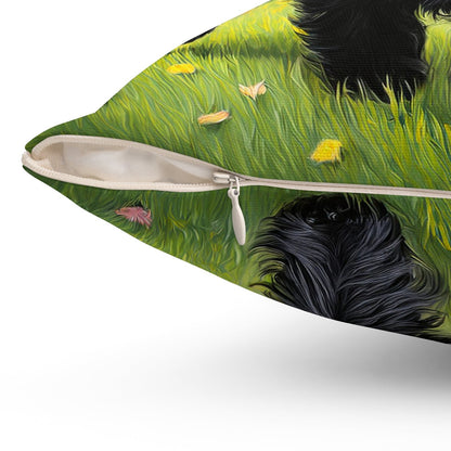 Affenspinscher Spun Polyester Throw Pillow: A Touch of Playful Elegance