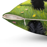 Affenspinscher Spun Polyester Throw Pillow: A Touch of Playful Elegance