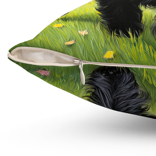 Affenspinscher Spun Polyester Throw Pillow: A Touch of Playful Elegance