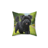 Affenspinscher Spun Polyester Throw Pillow: A Touch of Playful Elegance