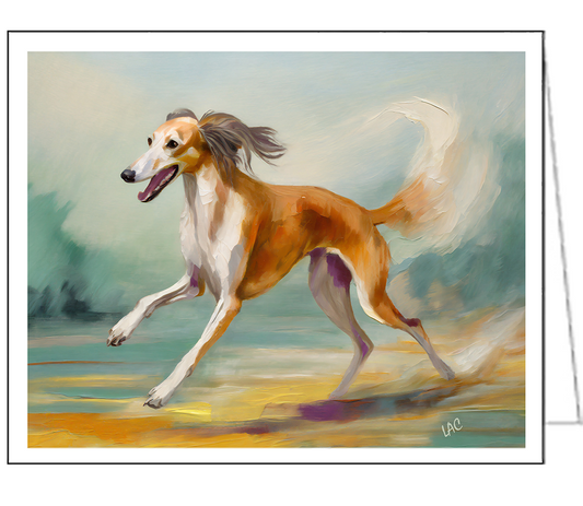 Saluki Notecards - Set of Six   - - 5 x 7 Inches