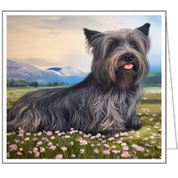 Skye Terrier Fine Art Notecards - Set of Six - 5¼ x 5¼ Inches