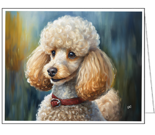 Standard Poodle #2 Fine Art Notecards - Set of Six - 5 x 7 Inches
