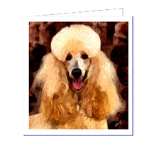 Standard Poodle - Tulip Fine Art Notecards - Set of Six 5¼ x 5¼